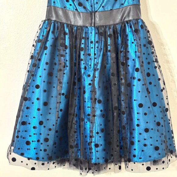 Vtg Y2K Gunne Sax Jessica McClintock Strapless Dress Polkadot Cupcake HOCO Prom - Picture 8 of 16